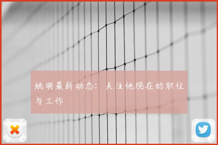 姚明最新动态:关注他现在的职位与工作